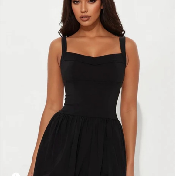 Bianca Bubble Mini Dress - Black - Picture 2 of 3